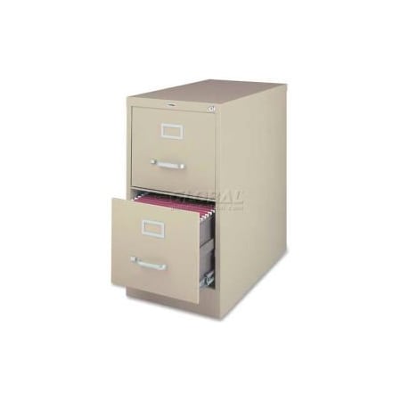 Sp Richards Lorell 2-Drawer Heavy Duty Vertical File Cabinet, 18"W x 26-1/2"D x 28-3/8"H, Putty LLR60660
